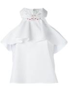 Vivetta Hand Collar Top, Women's, Size: 42, White, Cotton