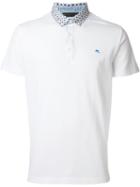 Etro Paisley Collar Polo Shirt, Men's, Size: Xxl, White, Cotton