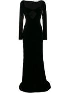 Alessandra Rich Cut-out Detail Gown - Black