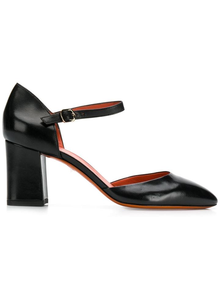 Santoni Chunky Heel Pumps - Black