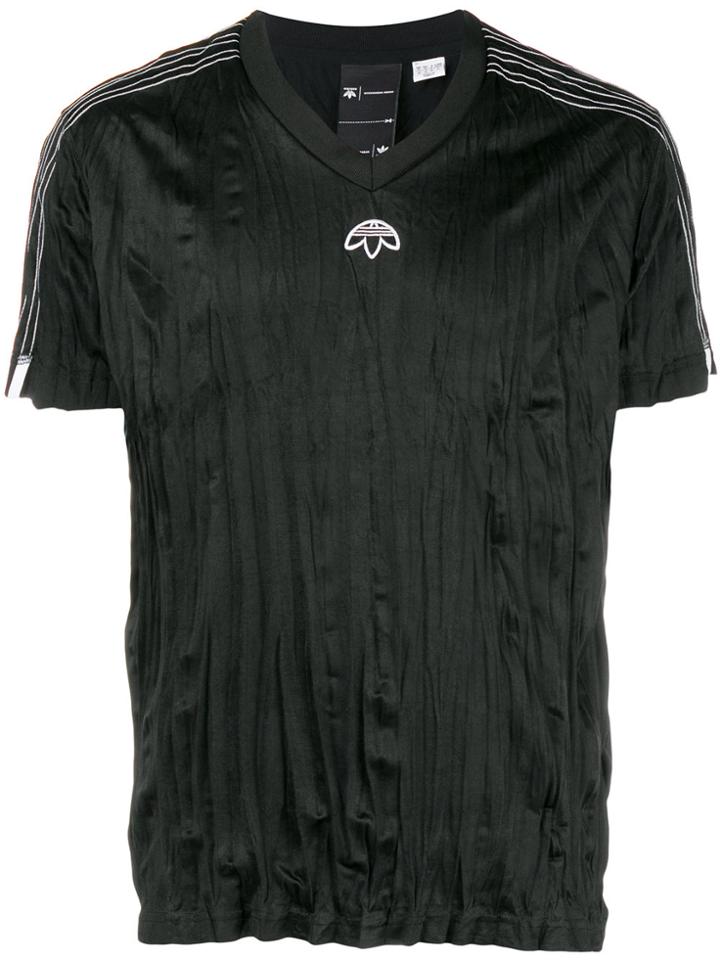 Adidas Originals By Alexander Wang V-neck Jersey Top - Black