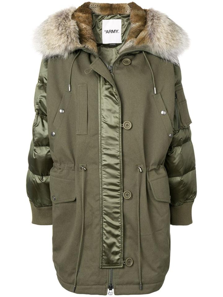 Yves Salomon Oversized Raincoat - Green