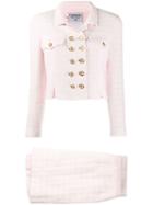 Chanel Pre-owned Tweed Jacket And Skirt Suit - Pink