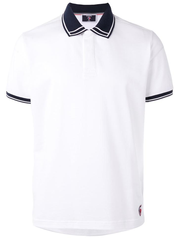Rossignol Contrast Trim Polo Shirt, Men's, Size: 54, White, Cotton