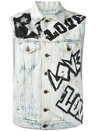 Faith Connexion 'do It' Denim Vest, Men's, Size: Small, Nude/neutrals, Cotton