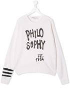 Philosophy Di Lorenzo Serafini Kids Logo Print Sweater - White