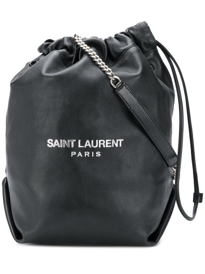 Saint Laurent Black Teddy Bucket Bag