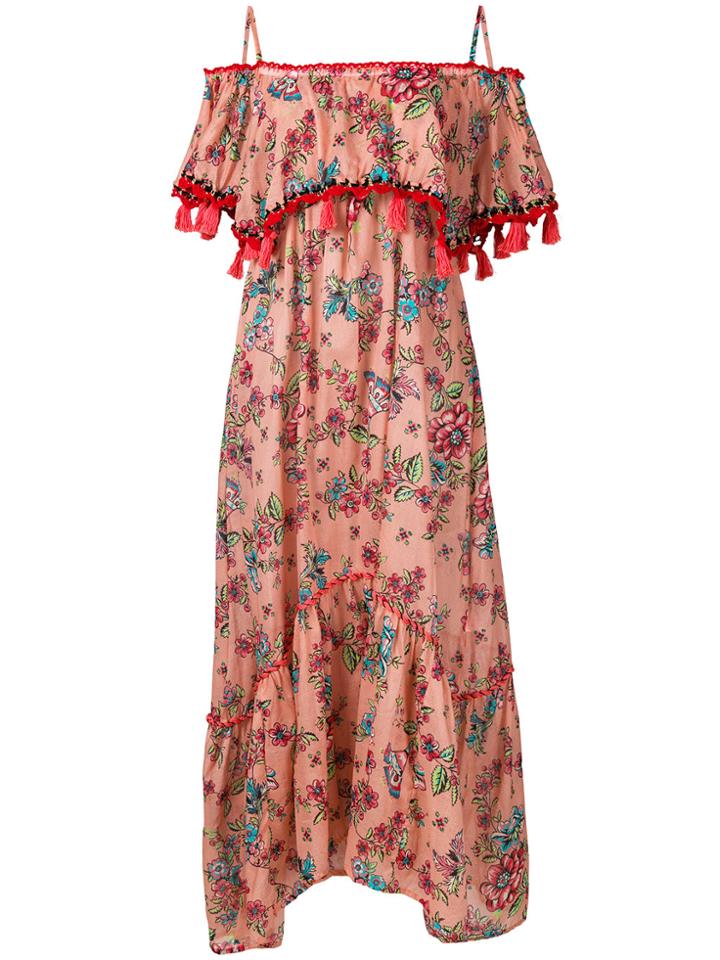 Anjuna Off-the-shoulder Floral Dress - Pink & Purple
