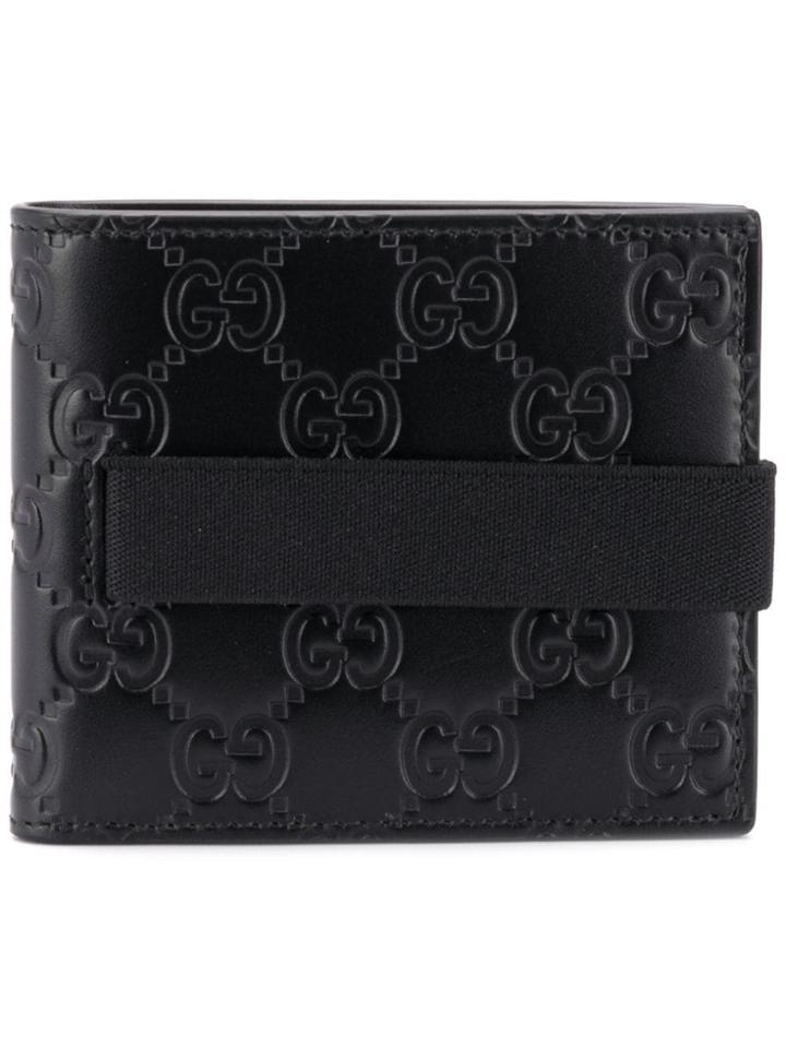Gucci Embossed Gg Wallet - Black