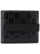 Gucci Embossed Gg Wallet - Black