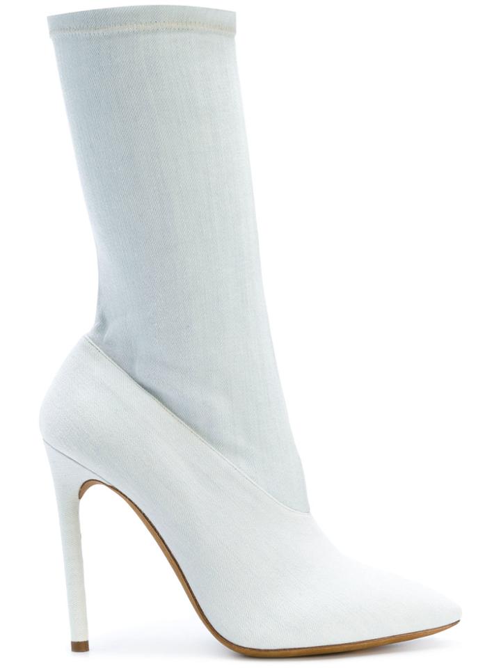 Yeezy Bleached Denim Boots - Blue