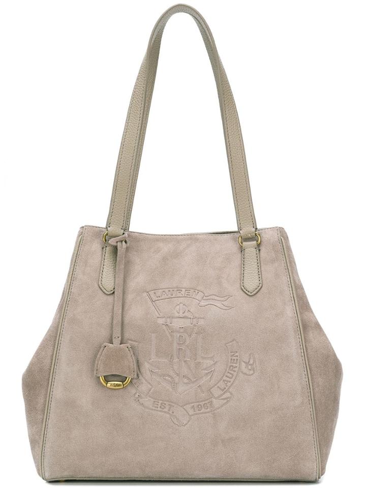 Lauren Ralph Lauren Anchor Suede Tote Bag - Neutrals