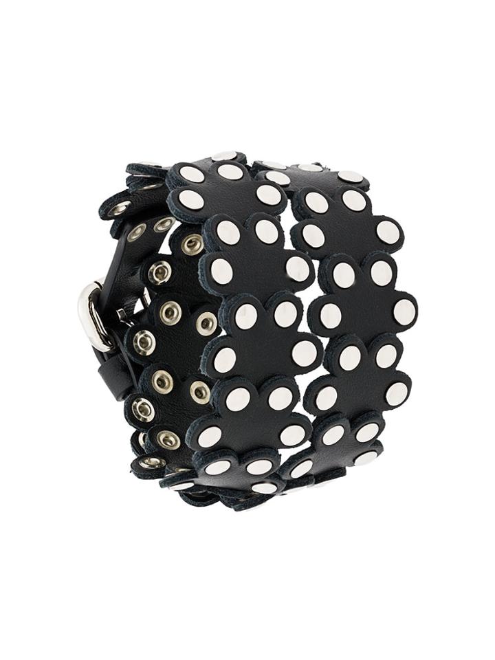 Red Valentino Studded Floral Bracelet - Black