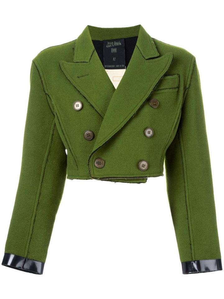 Jean Paul Gaultier Vintage Cropped Double Breasted Jacket - Green