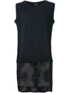 Ann Demeulemeester Embroidered Sheer Hem Top