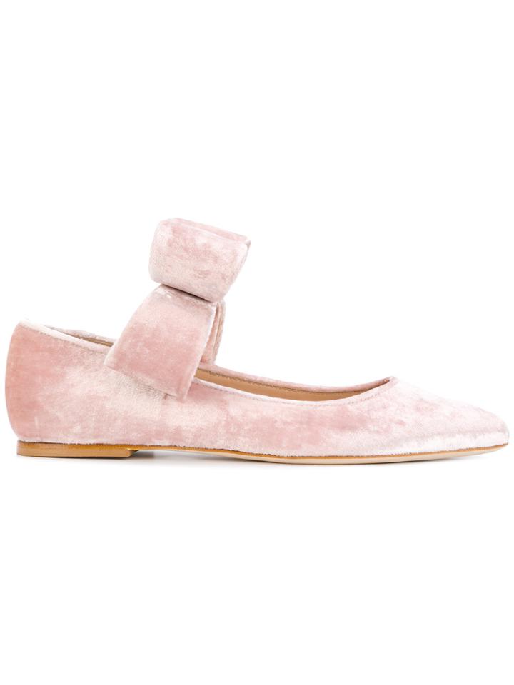 Polly Plume Bonnie Bow Ballerina Shoes - Pink & Purple