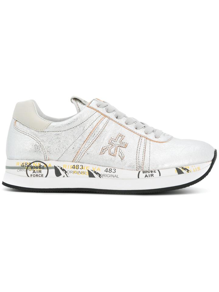 Premiata Printed Sole Sneakers - Metallic