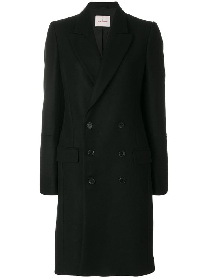 A.f.vandevorst Long Sleeved Tailored Coat - Black