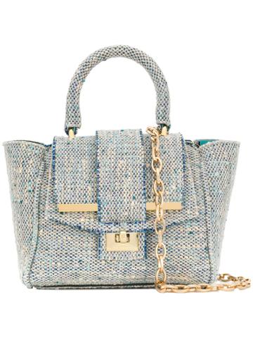 Alila Tweed Crossbody Bag - Blue