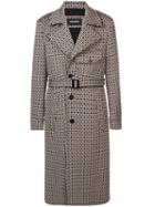 Neil Barrett Herringbone Trench Coat - Neutrals