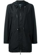 Armani Jeans Zip Hooded Jacket, Women's, Size: 44, Black, Polyester