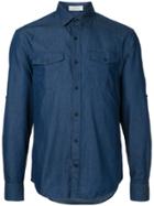 Cerruti 1881 Denim Patch-pocket Shirt - Blue