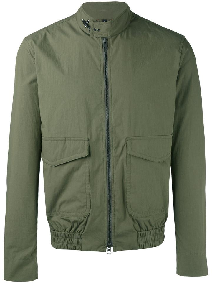 Fay - Plain Biker Jacket - Men - Cotton/polyamide - Xl, Green, Cotton/polyamide