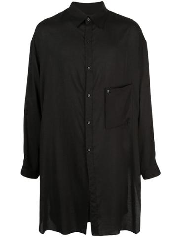 Yohji Yamamoto Handwritten Text Print Shirt - Black