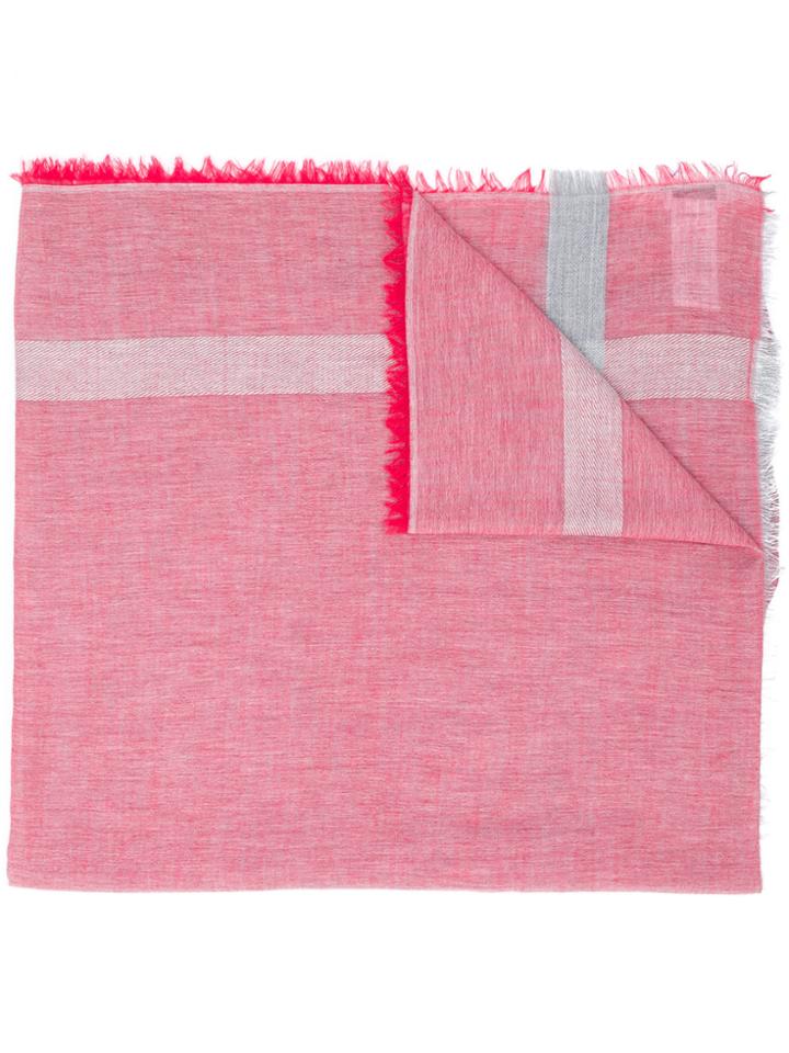 Closed Single Stripe Scarf - Red