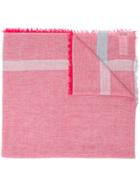Closed Single Stripe Scarf - Red