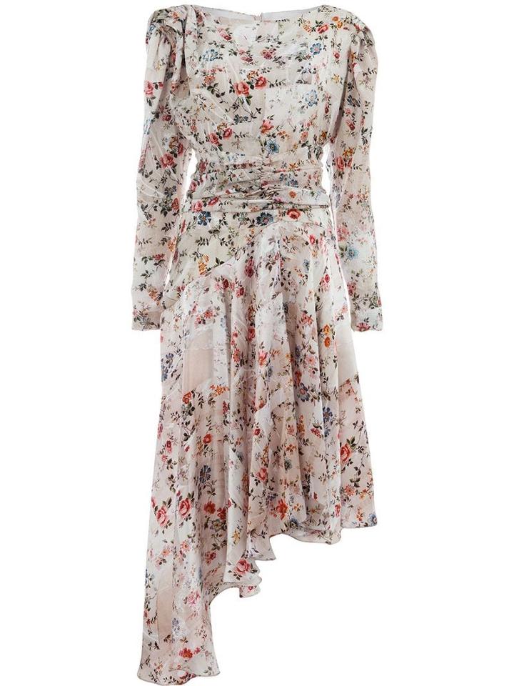 Preen By Thornton Bregazzi Floral Print Asymmetric Dressout - Pink