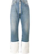 Off-white Contrast Cuff Jeans - Blue