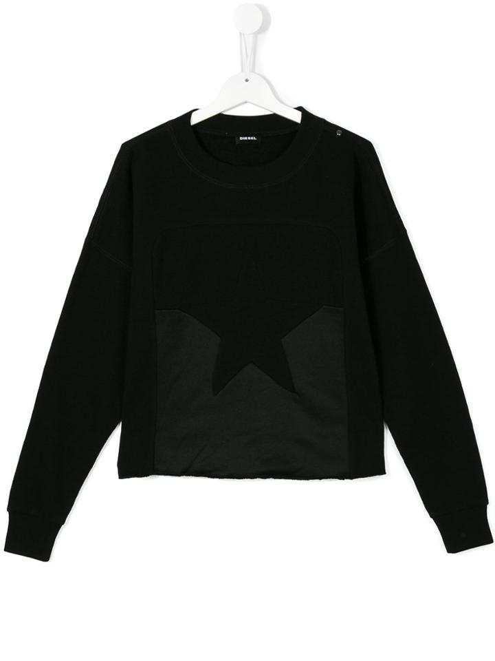 Diesel Kids Crew Neck Sweatshirt - Black