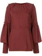 Rokh Longsleeved Blouse - Red