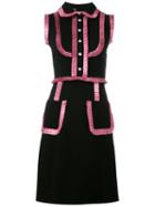 Gucci Lurex Ruffle Trim Dress, Women's, Size: Small, Black, Viscose/polyamide/spandex/elastane/silk