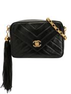 Chanel Pre-owned Chevron Quilt Chain Crossbody Bag - Black