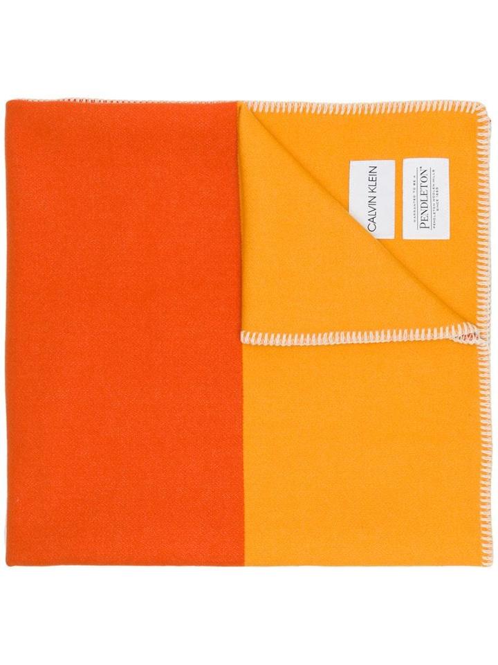 Calvin Klein 205w39nyc Embroidered Edges Scarf - Orange
