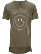 Mihara Yasuhiro I Am The Fly Embroidered T-shirt, Men's, Size: 44, Green, Cotton