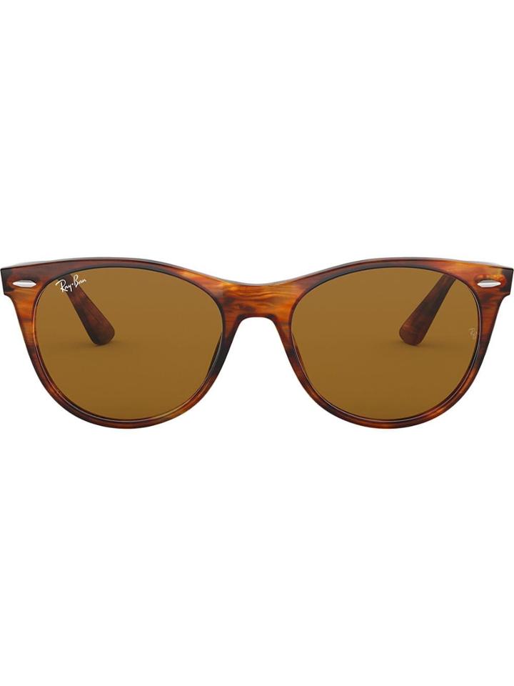 Ray-ban Wayfarer Ii Round. Frame Sunglasses - Brown