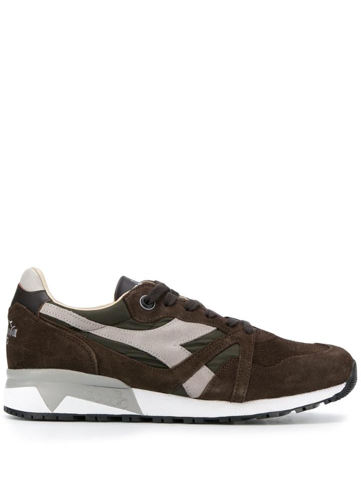 Diadora Stitched Panel Sneakers - Brown