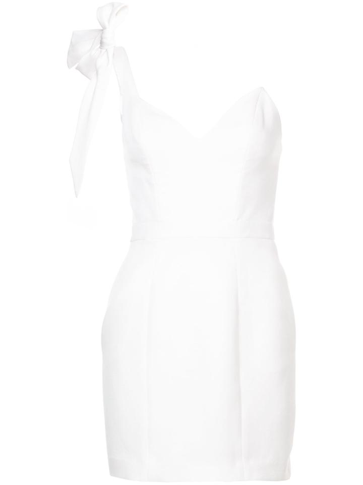Fleur Du Mal One Shoulder Mini Dress - White