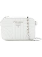 Prada Bevelled Shoulder Bag - White