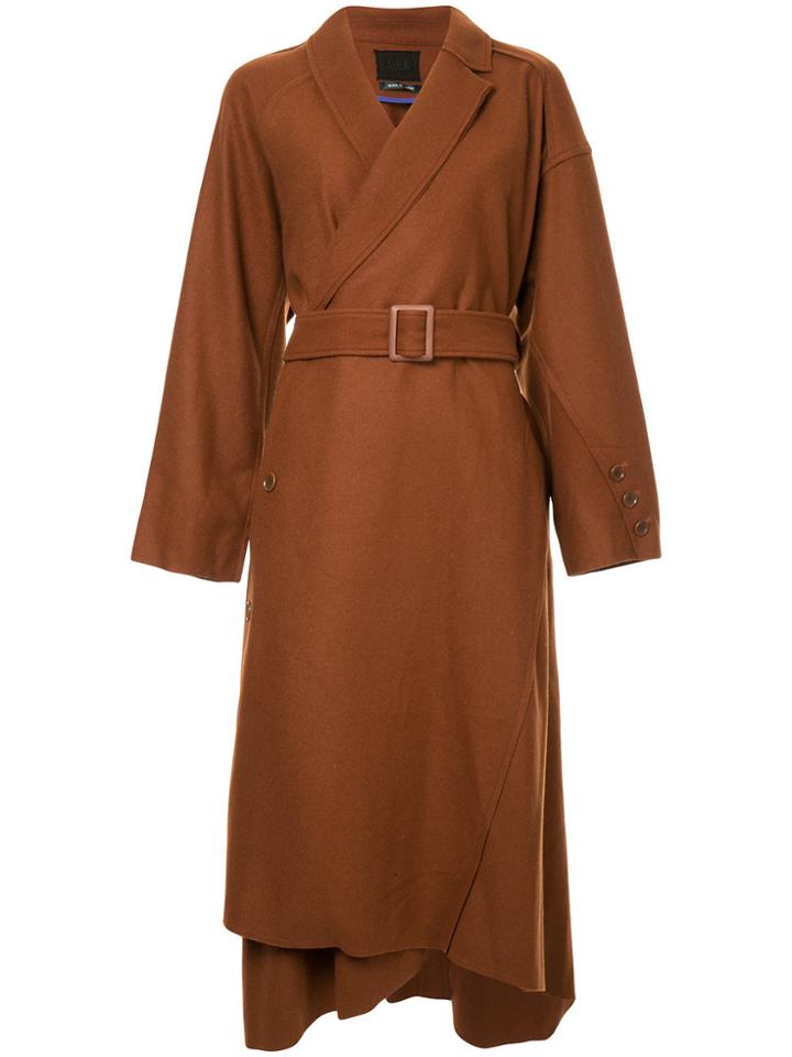 Aula Belted Coat - Brown