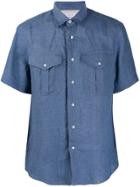 Brunello Cucinelli Short Sleeved Shirt - Blue