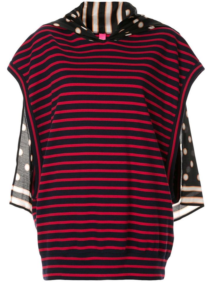 Y's Back Insert Knitted Top - Blue