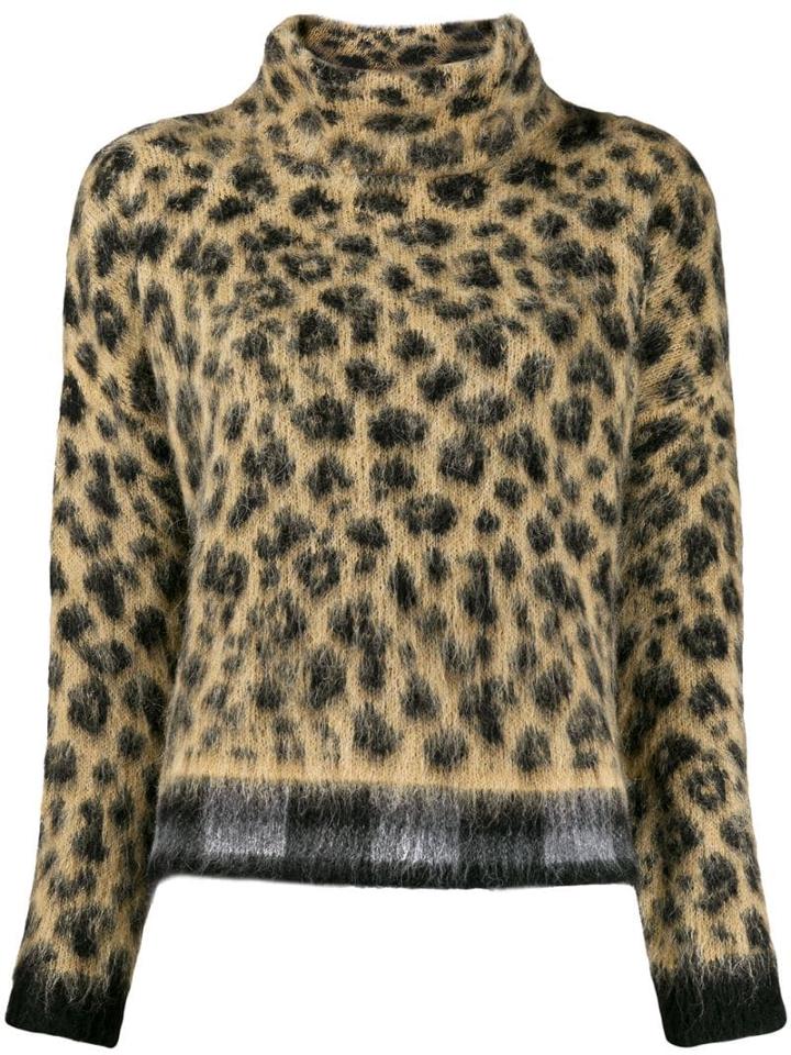 Liu Jo Loose-fit Leopard Jumper - Neutrals