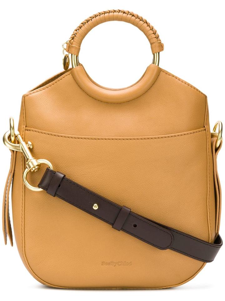 See By Chloé Circle Handles Tote Bag - Brown