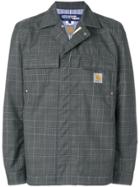 Junya Watanabe Man Checked Cargo Jacket - Grey