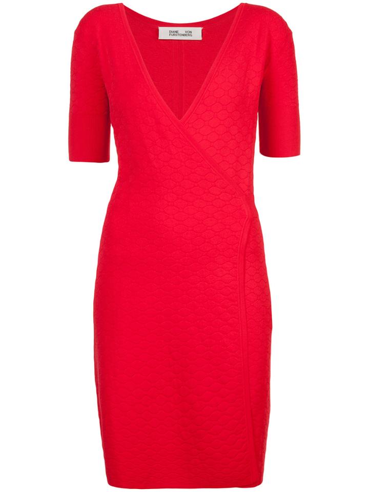 Dvf Diane Von Furstenberg Wrap Front Playsuit - Red