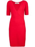Dvf Diane Von Furstenberg Wrap Front Playsuit - Red